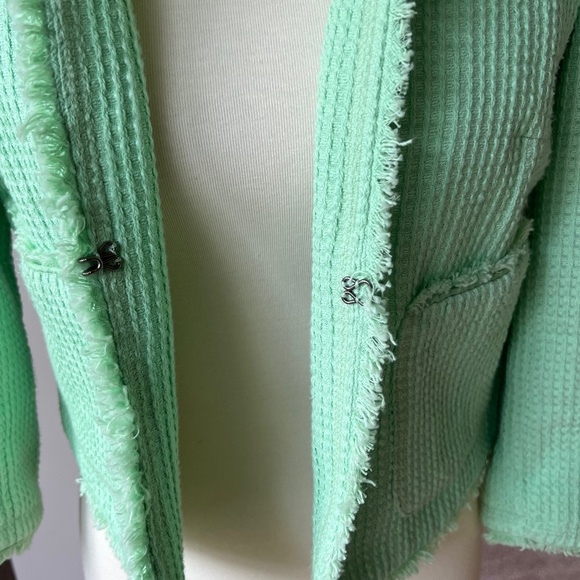 Zara Basic Light Green Blazer/Jacket Bracelet Sleeve Size Small - Picture 8 of 9